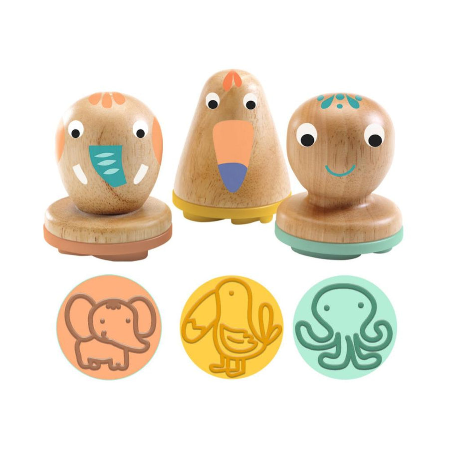 Djeco Stencils and Rubber Stamp Sets