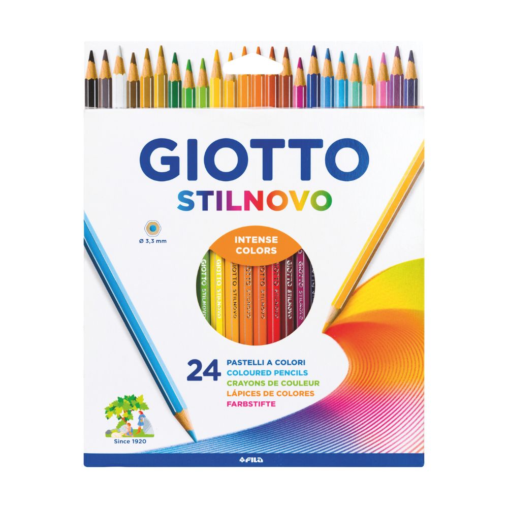Giotto Stilnovo 24 colouring pencil set – eco-friendly school-safe art supplies