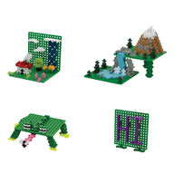 Plus-Plus base plates for 2D and 3D designs