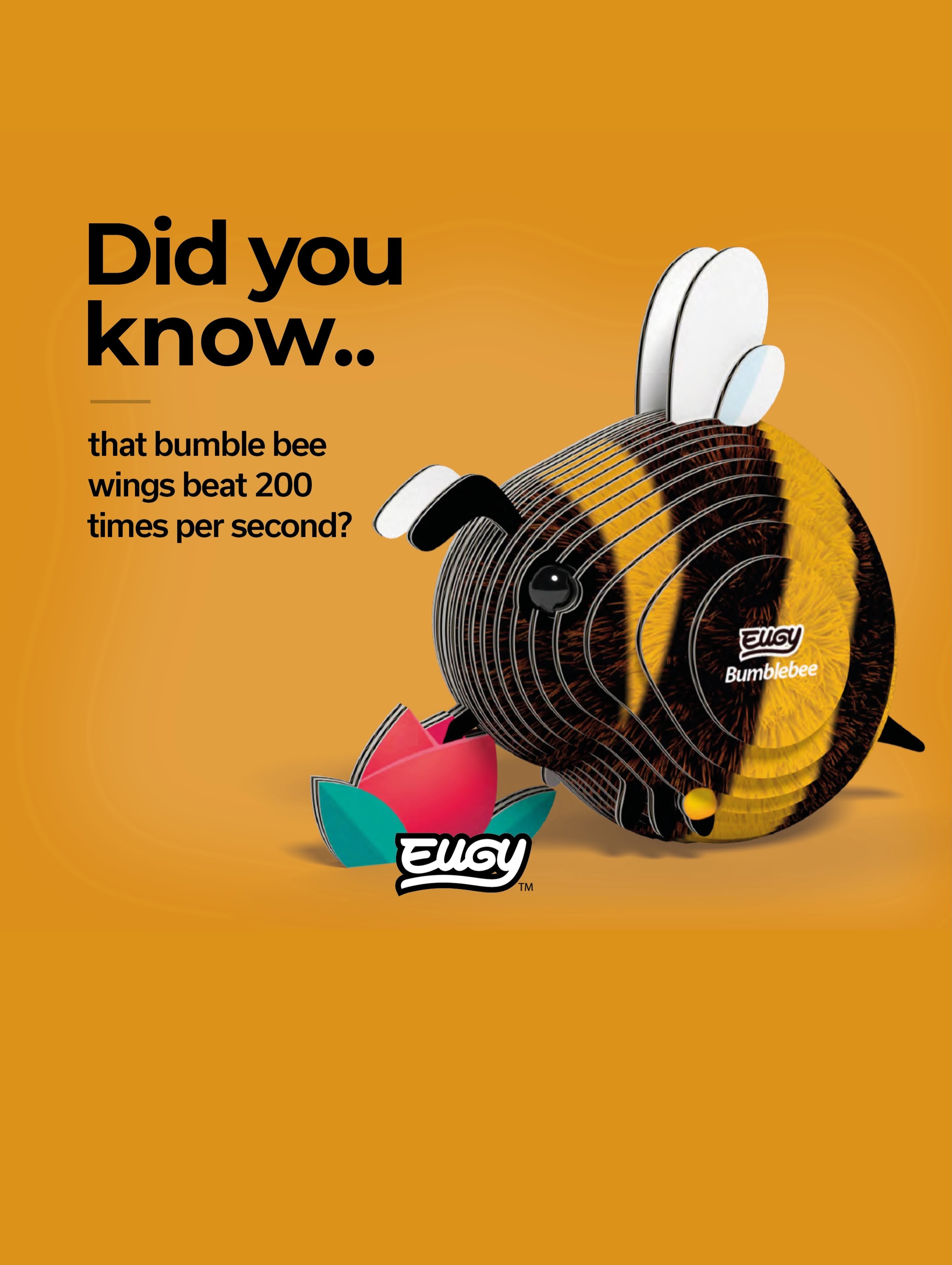 EUGY Bumblebee - Kids Cardboard Craft Kit