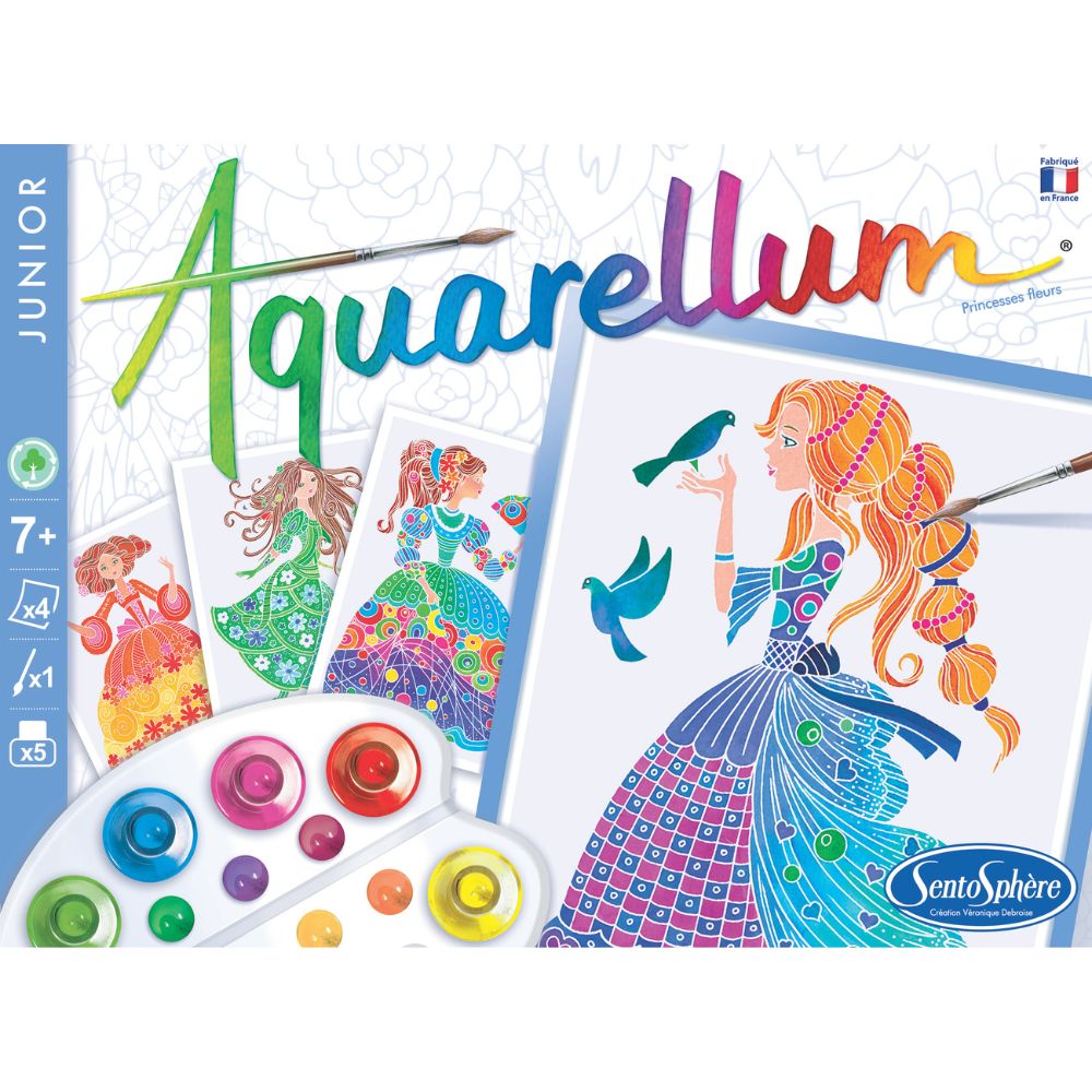 Aquarellum Junior Flower Princesses - Paint By Numbers For Kids