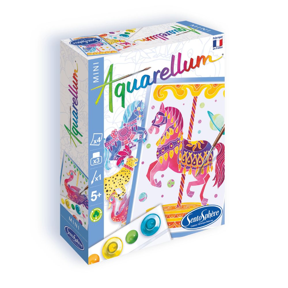 Aquarellum Mini Merry Go Round - Paint by Numbers for Kids