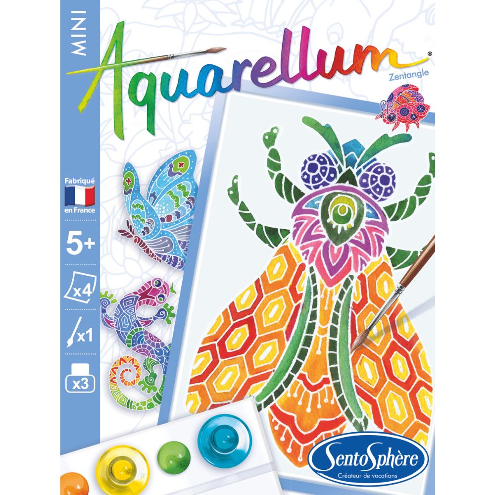 Aquarellum Mini Zentangle - Paint by Numbers for Kids