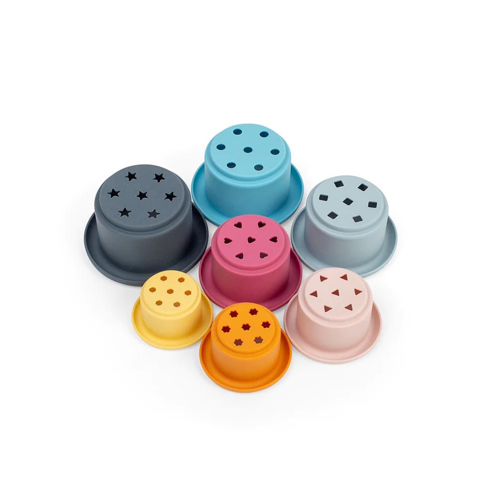 Bigjigs Toys Silicone Stacking Cups for Babies and Toddlers