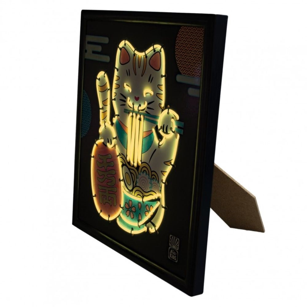Buki Neon Creative Kit & Frame -  Maneki-Neko Lucky Cat