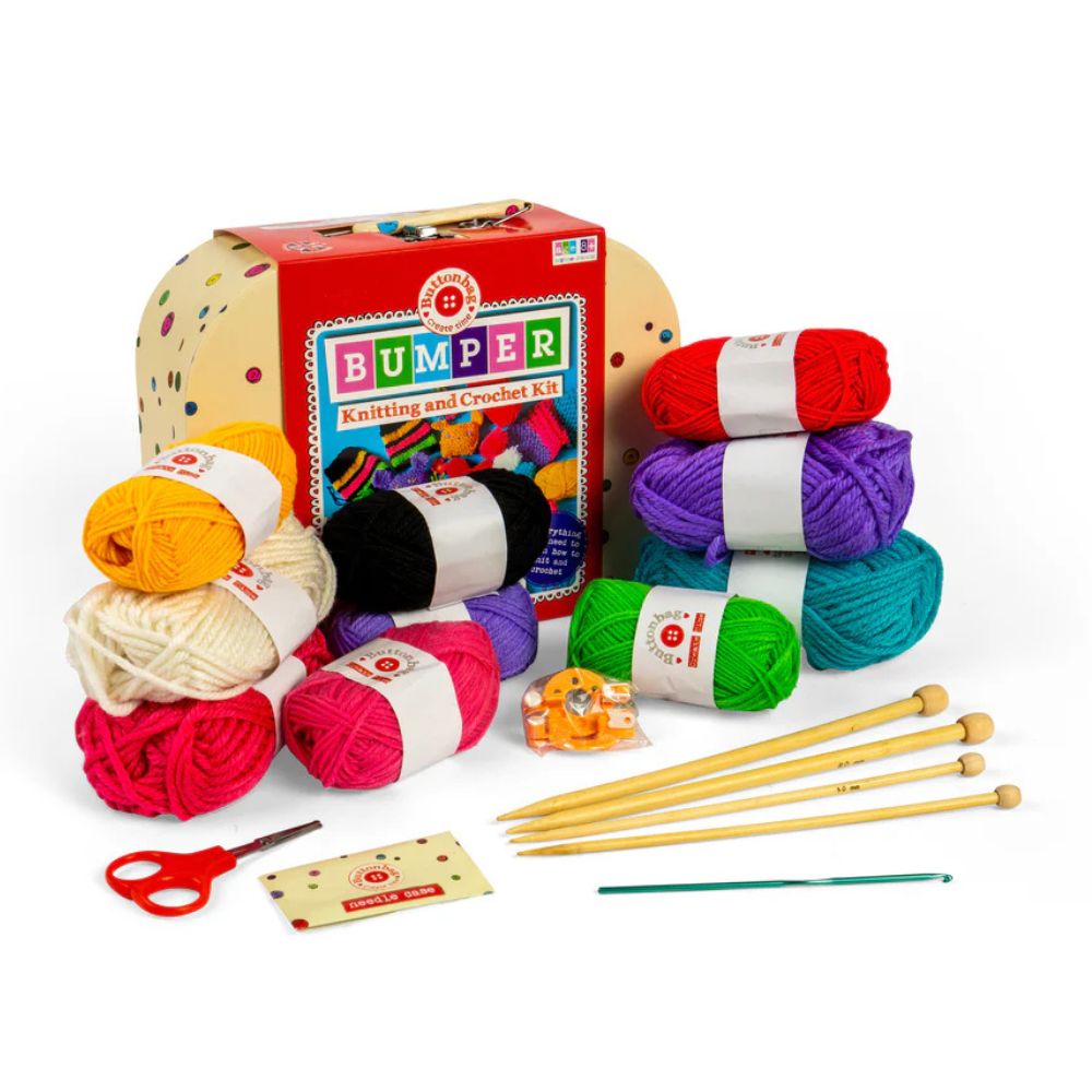 Buttonbag Bumper Knitting & Crochet Kit - Wonky Box