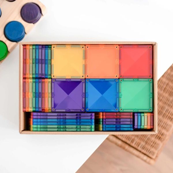 CONNETIX Magnetic Tiles 102 Piece Rainbow Creative Pack