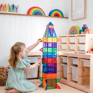 CONNETIX Magnetic Tiles 102 Piece Rainbow Creative Pack