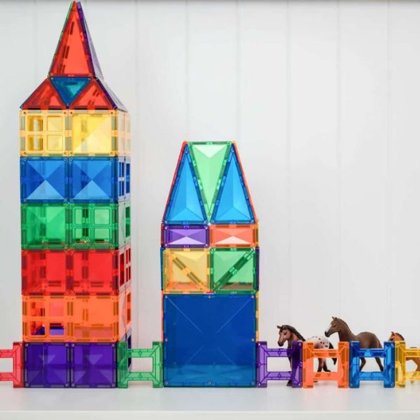 CONNETIX Magnetic Tiles 102 Piece Rainbow Creative Pack