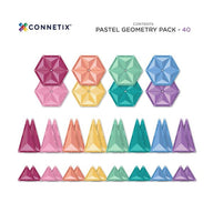 CONNETIX Magnetic Tiles 40 Piece Pastel Geometry Pack