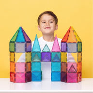 CONNETIX Magnetic Tiles 48 Piece Glitter Castle Pack