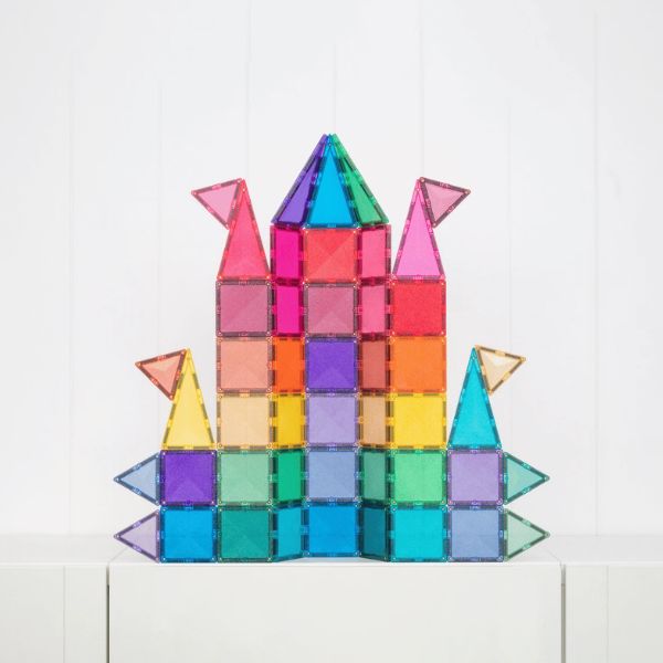 CONNETIX Magnetic Tiles 48 Piece Glitter Castle Pack