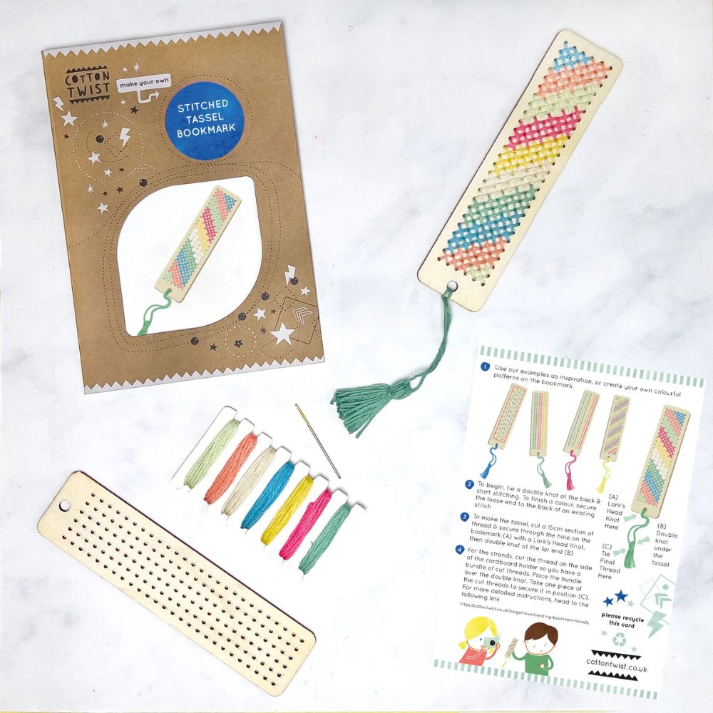 Cotton Twist - Make your own Stitched Tassel Bookmark