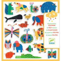 60 Felt Animals Stickers - Gifts For 2 to 4 Yr Olds