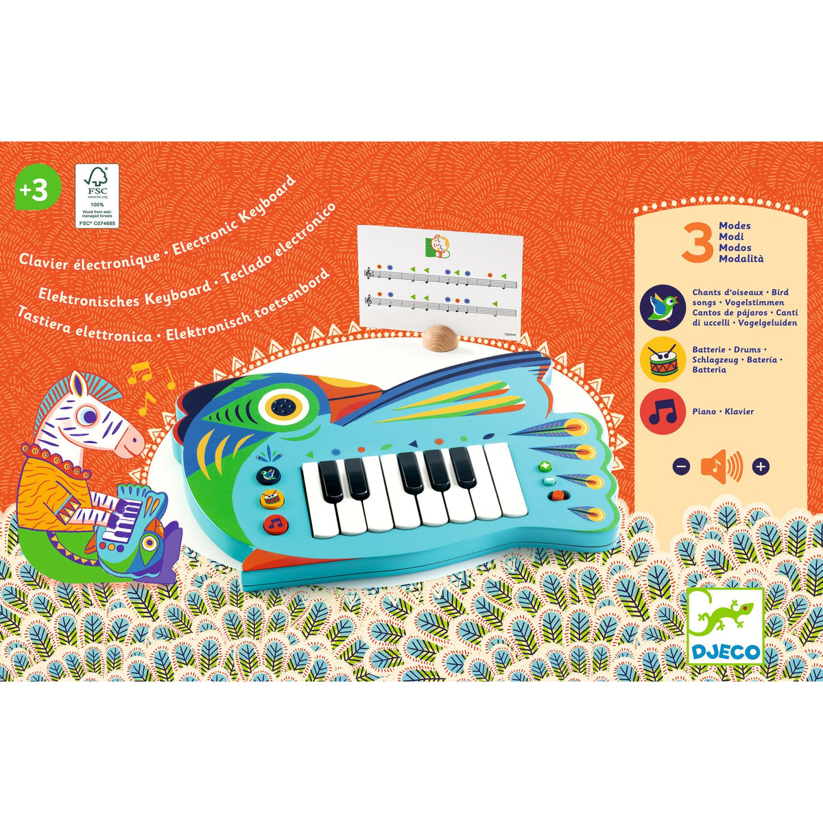 Djeco Electronic Bird Keyboard DJ06044