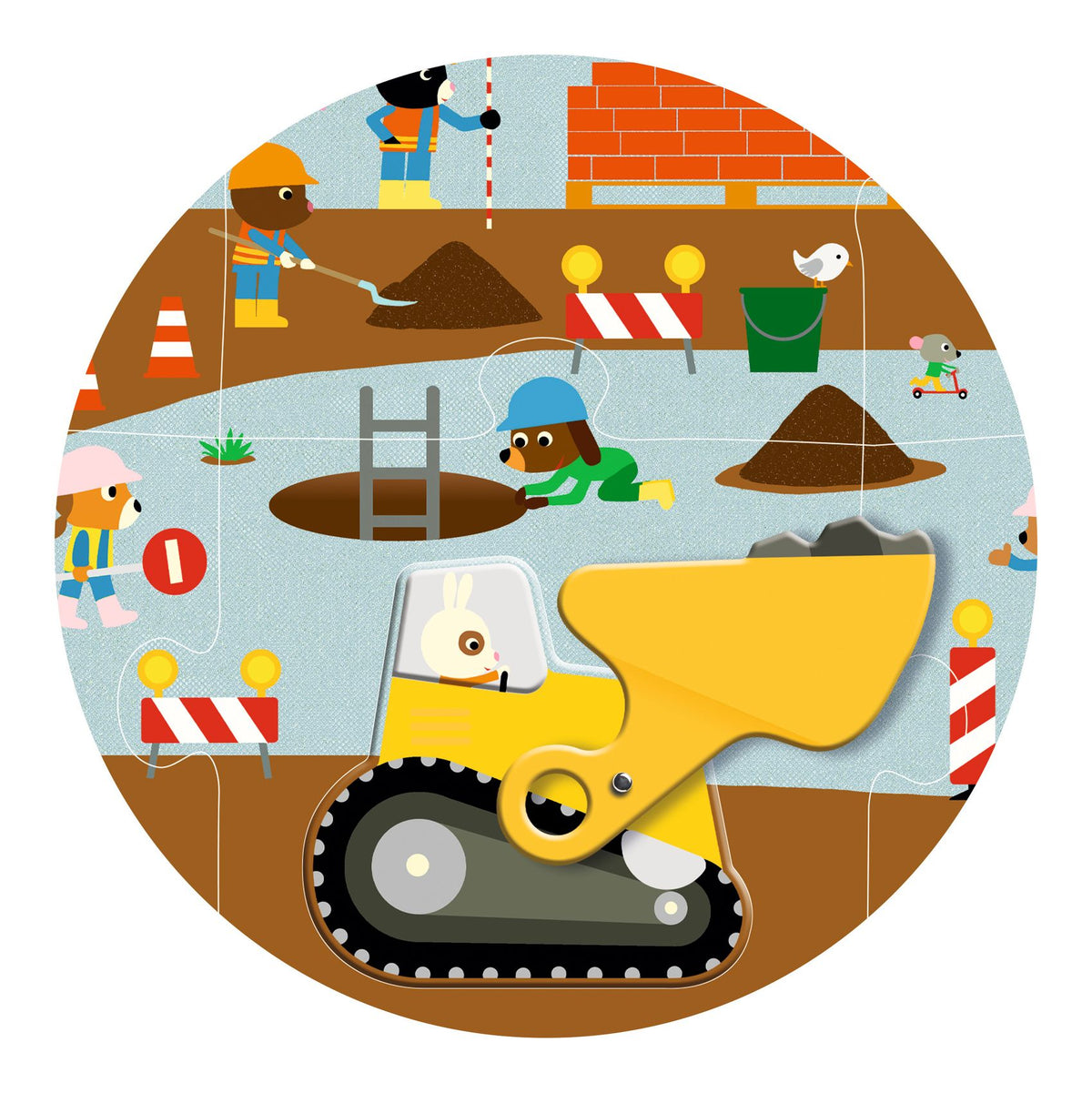 Djeco Giant Puzzles - Construction Site