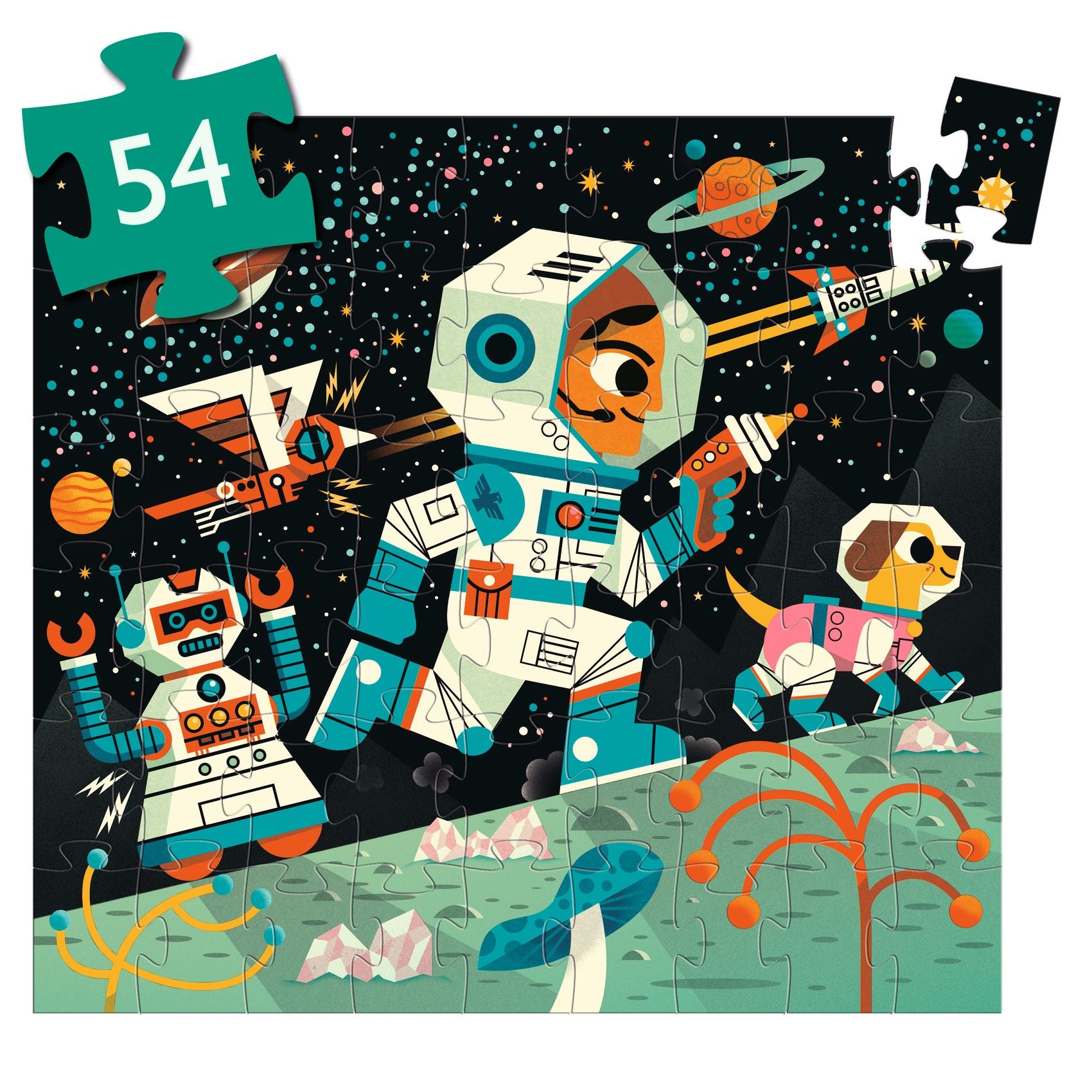 Djeco Silhouette Puzzle - Space Station DJ07291