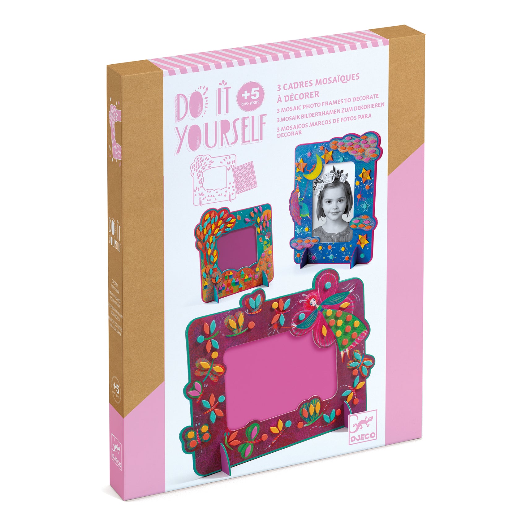 Djeco Do It Yourself Mosaic Photo Frames to Decorate - Fairy