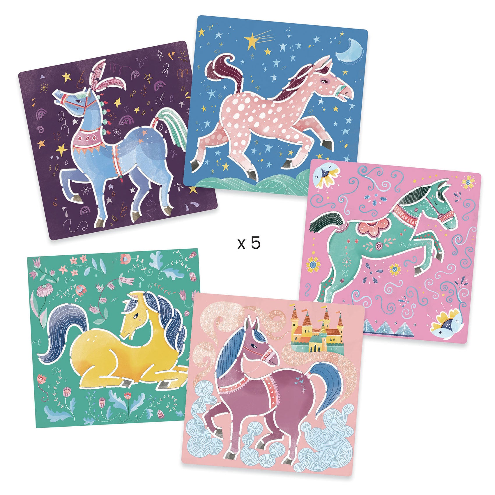 Djeco Stencils Horses