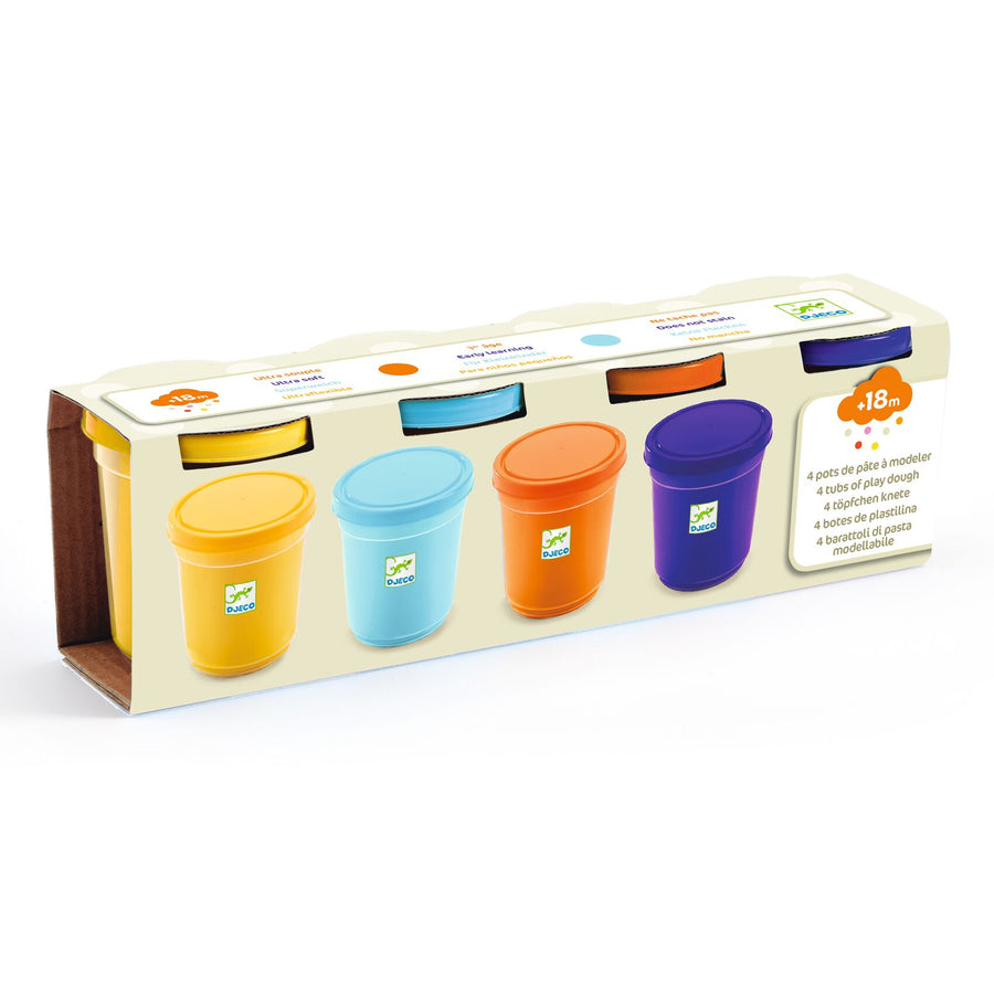 Djeco 4 Tubs of Modelling Play Dough - Nature