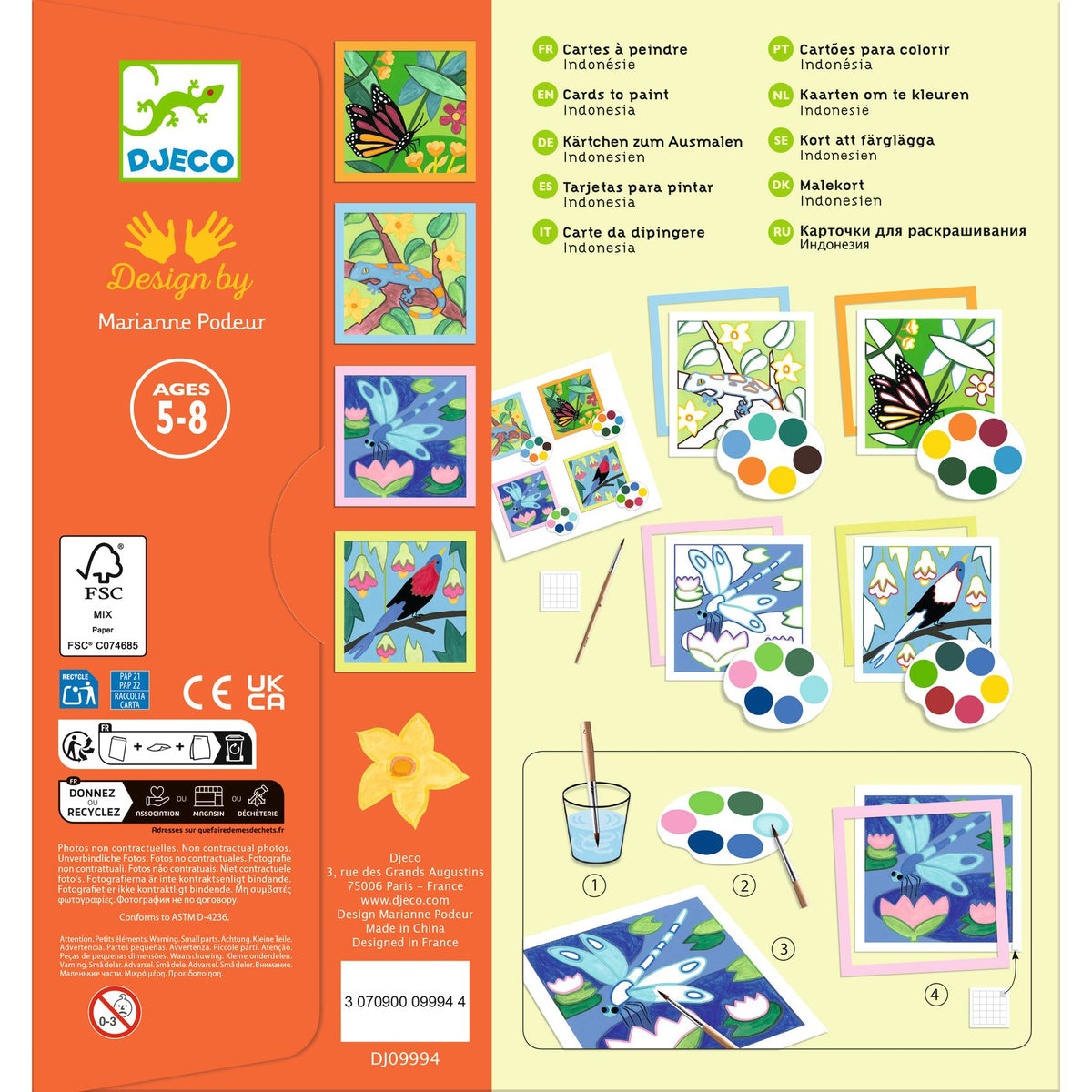 Djeco Cards To Paint - Indonesia DJ09994