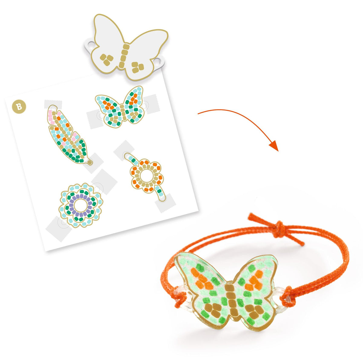 Djeco Do It Yourself - Shrink Plastic - Feather and Lotus DJ79001
