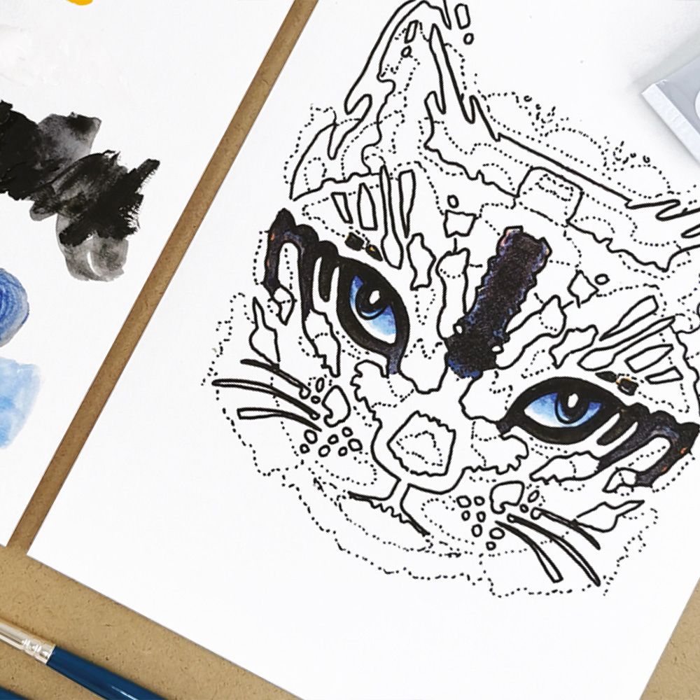 Daler Rowney Simply Gouache Cat Activity Set