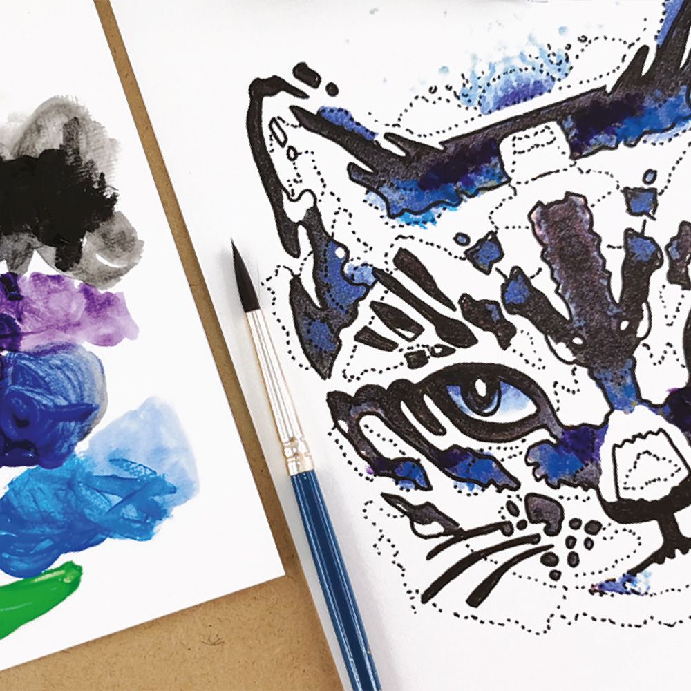 Daler Rowney Simply Gouache Cat Activity Set