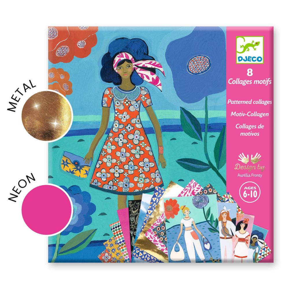 Djeco Patterned Collages - Fashion Paper Dolls DJ09307