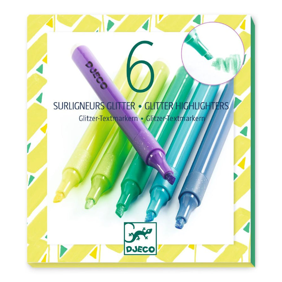Djeco Colours For Older Ones - 6 Glitter Highlighters Mojito DJ09535