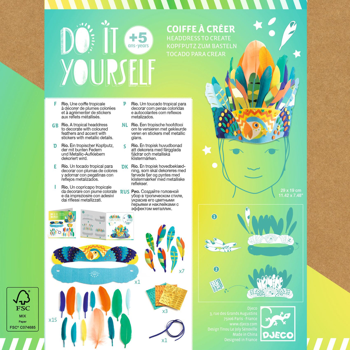 Djeco Do It Yourself - Headdress To Create DJ07926&nbsp;
