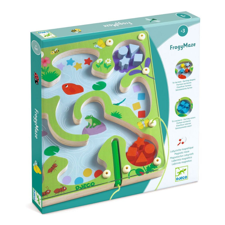 Djeco Educational Wooden Games - FrogyMaze DJ01614