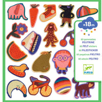 60 Felt Stickers - Gifts For 1 Yr Olds +