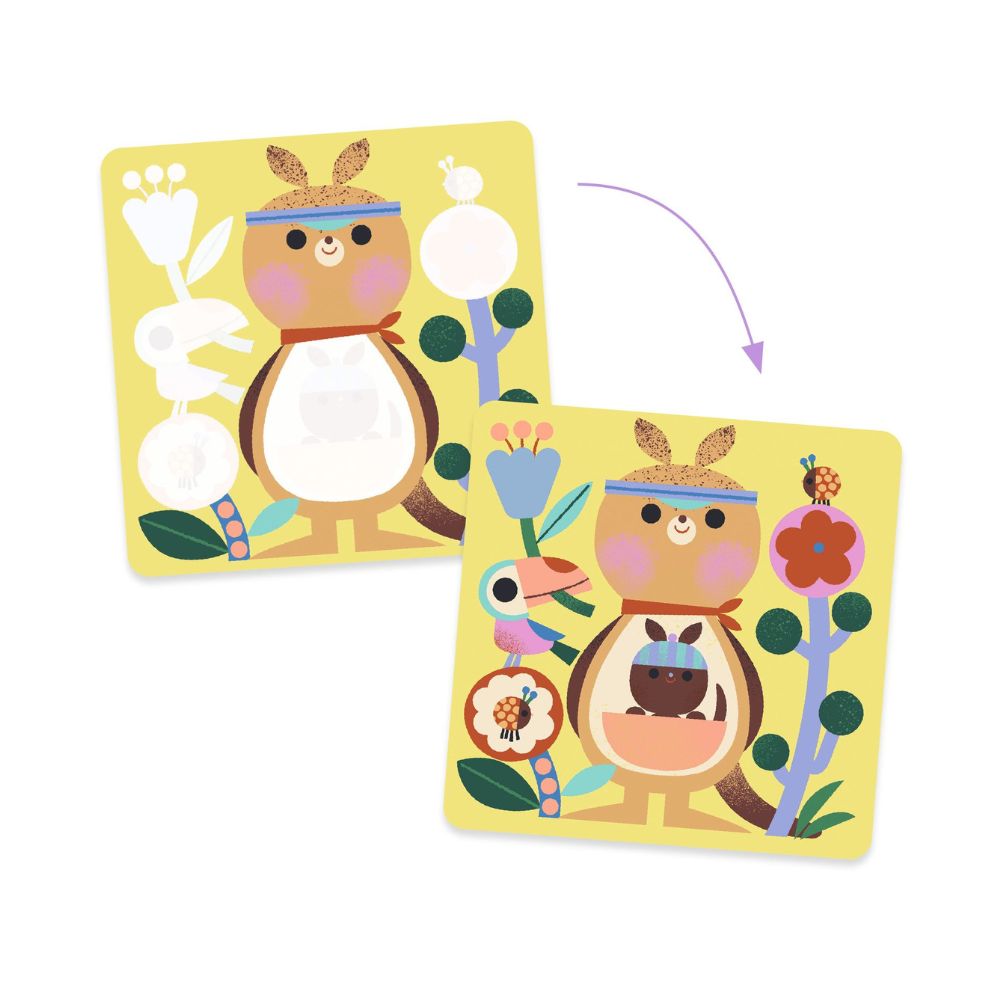 Djeco Magic Colouring - Peekaboo! Baby Animals Around The World DJ00952