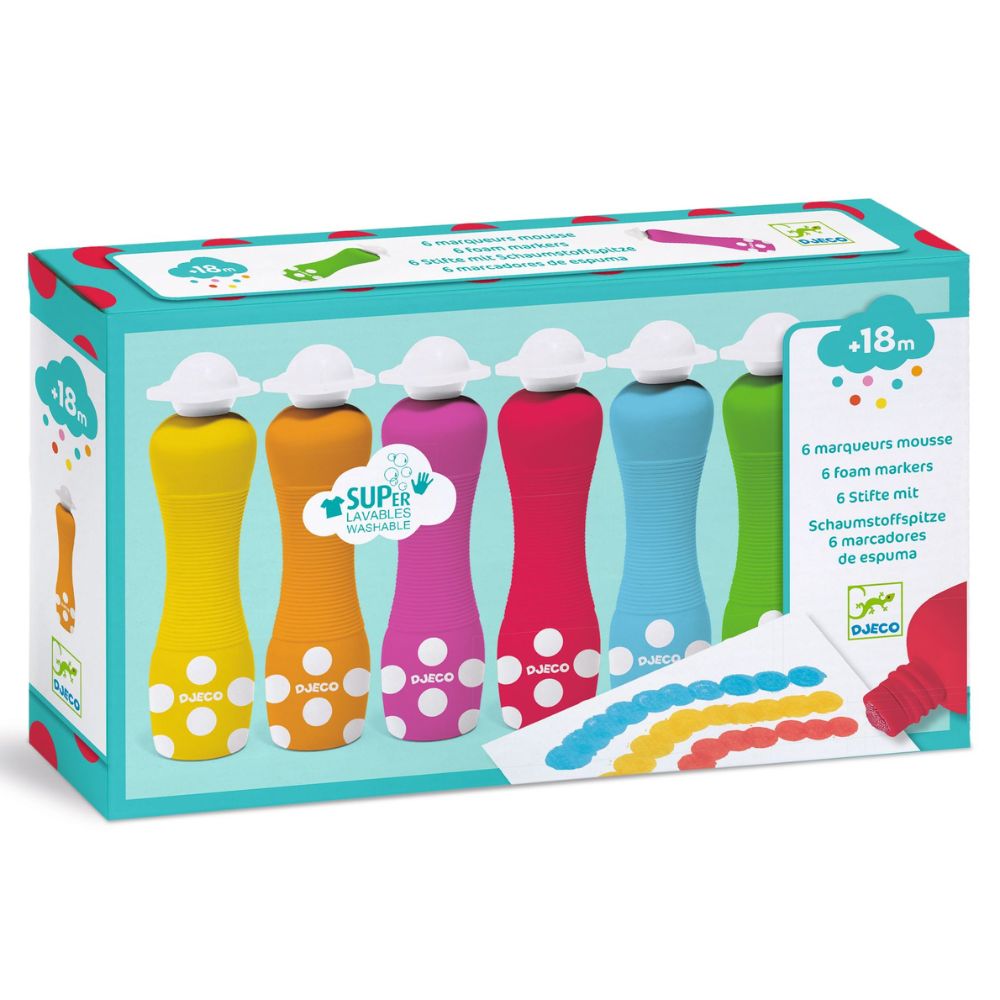 Djeco 6 foam markers