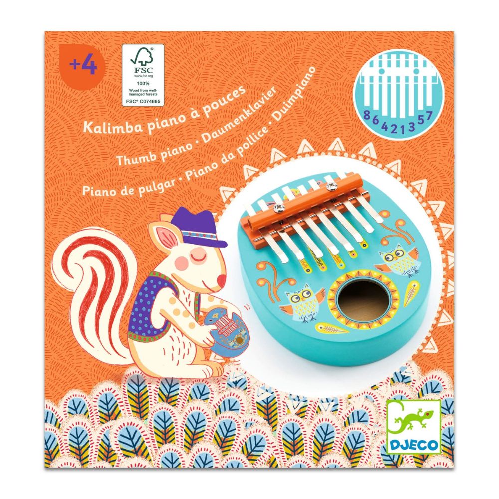 Djeco Kalimba Wooden Thumb Piano DJ06019