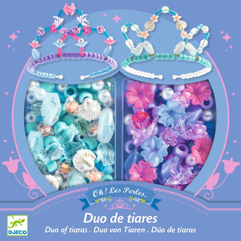 Djeco Beads and Jewellery - Duo of Tiaras - Blue