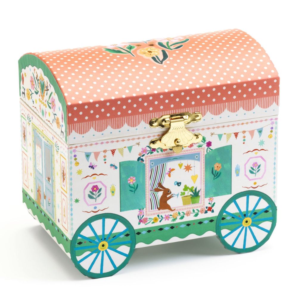 Djeco Wooden Musical Box - Enchanted Caravan