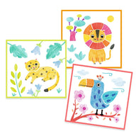 Djeco Colouring with Stencils - 3 stencils, 1 image