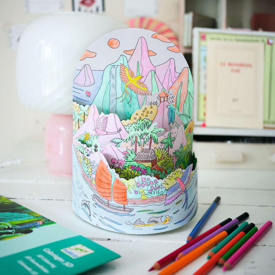 Djeco Diorama Colouring - Top Of My Island DJ08744