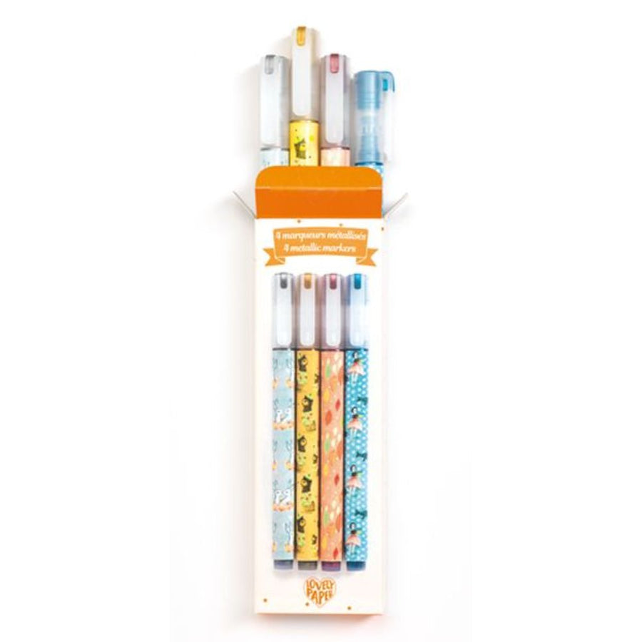 Djeco 4 Elodie Metallic Markers
