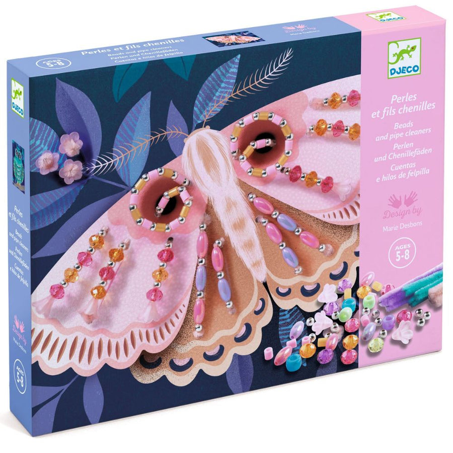 Djeco Threading Beads and Pipe Cleaners, Light Up The Night