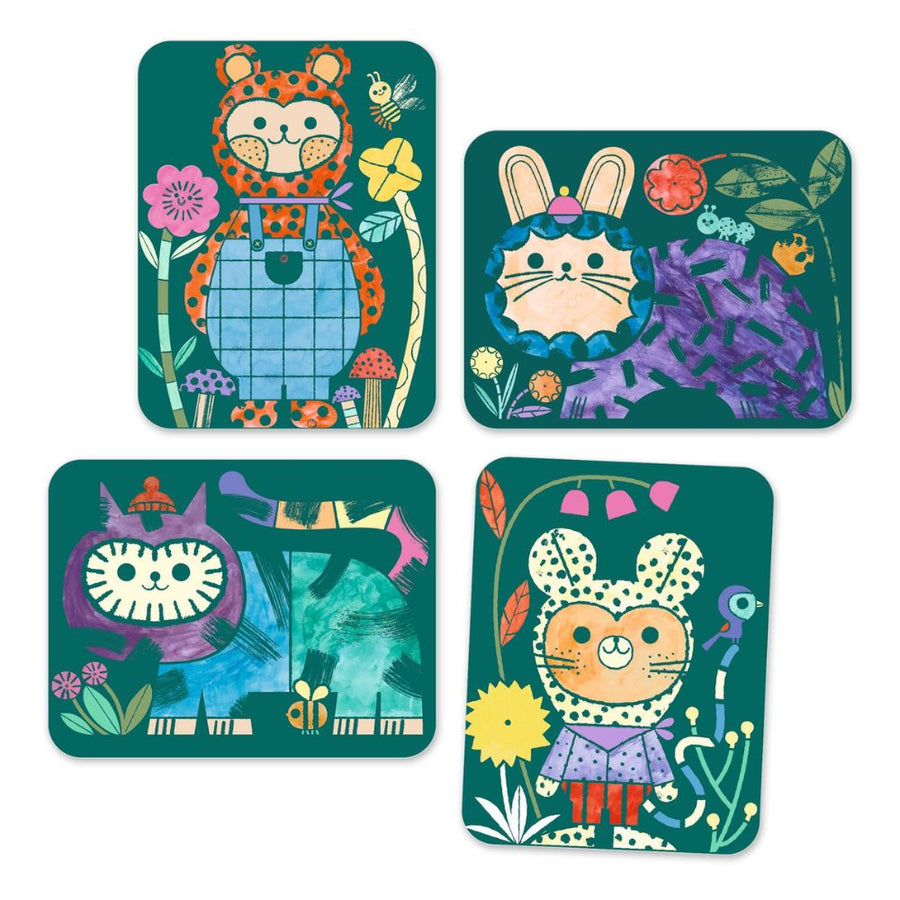 Djeco Magic Reveal Painting - Dressed-Up Animals DJ00094