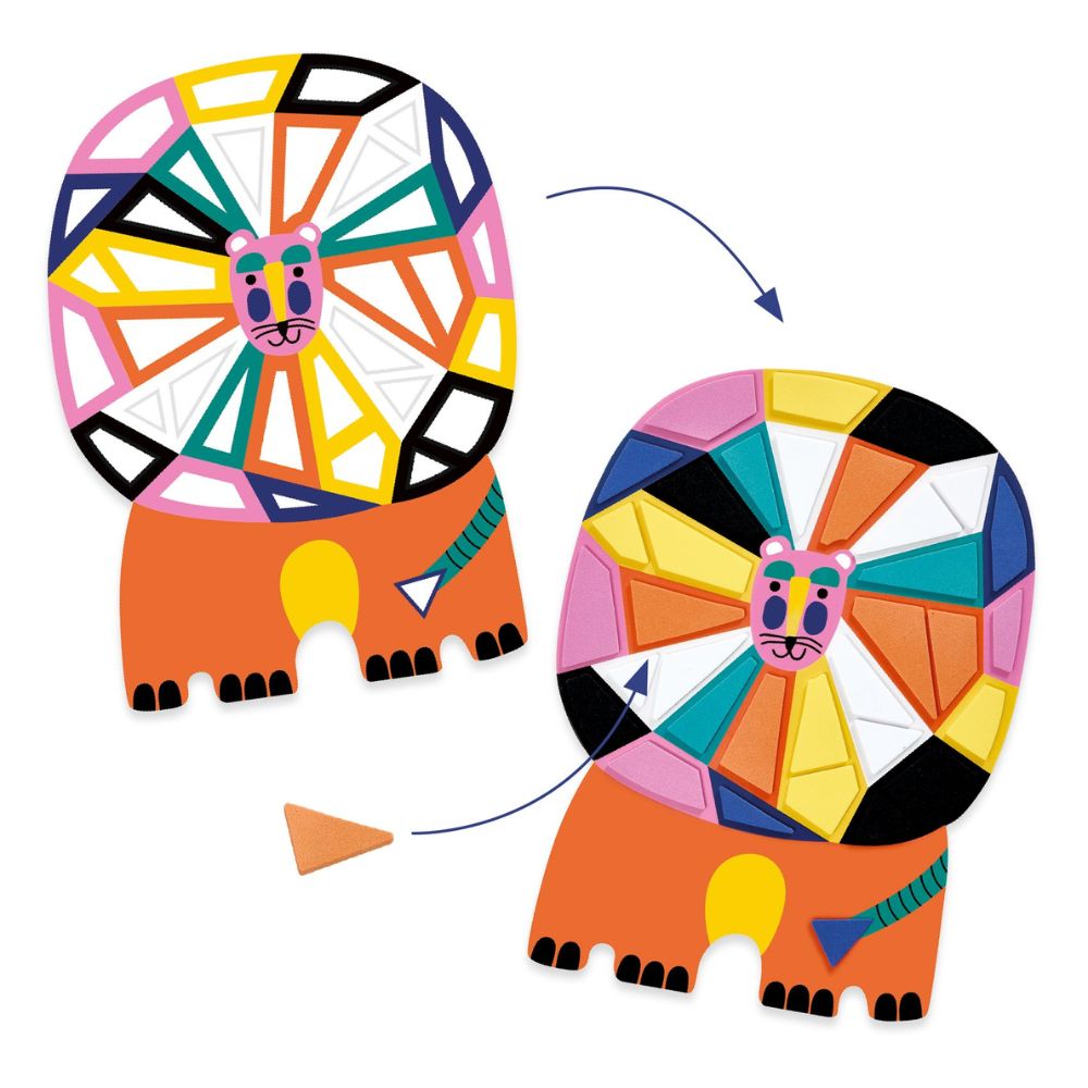 Djeco Mosaic Stickers Craft Set - African Animals