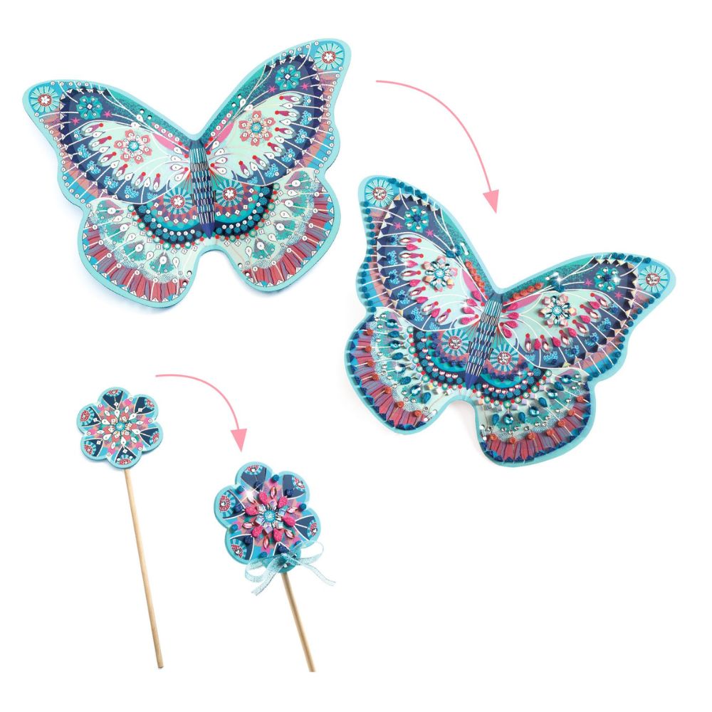 Djeco Like A Fairy Mosaics For Kids - Make Your Own Fairy Wings! DJ07939