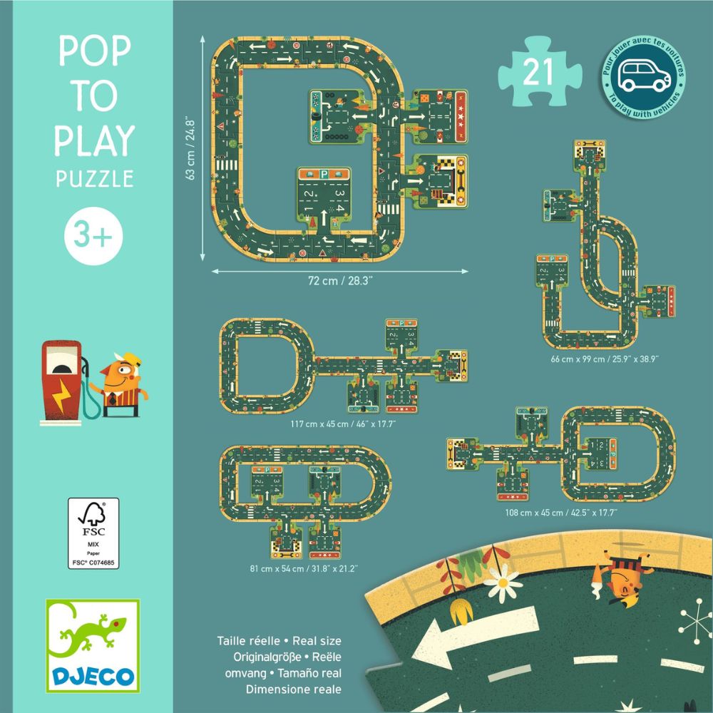 Djeco Pop To Play - Roads DJ07162