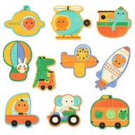 Djeco Puzzle Duo-Trio - Vehicles DJ08270
