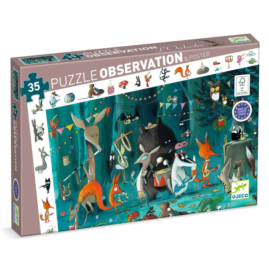 Djeco Observation Puzzle 35 pcs - The Orchestra