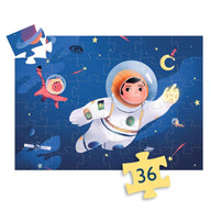 Djeco Silhouette Puzzle - Astronaut On The Moon DJ07301