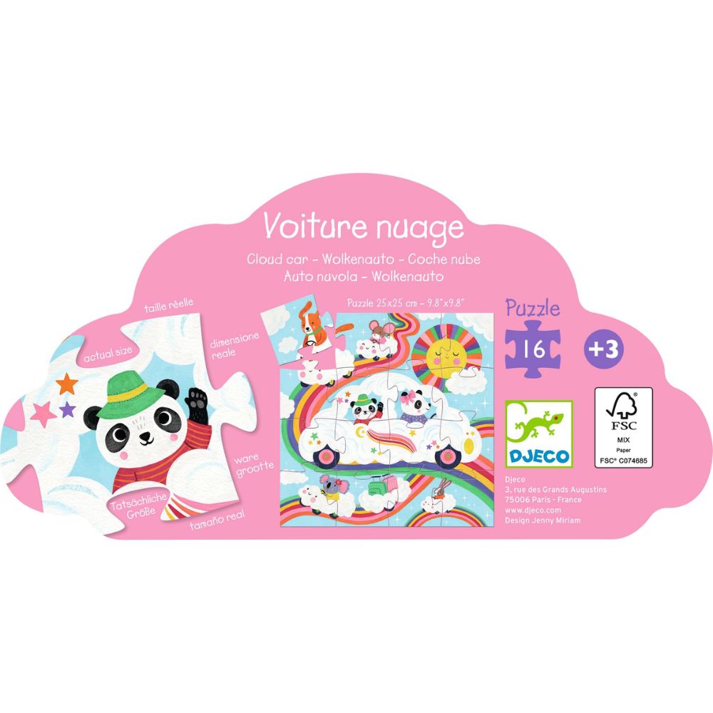 Djeco Silhouette Puzzles - Cloud Car - 16 pcs DJ07276